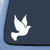 Bargain Max Decals Flying Bird Silhouette Sticker Decal Notebook Car Laptop 5.5" -White-