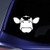 Bargain Max Decals Cow Face Silhouette Sticker Decal Notebook Car Laptop 5.5" -White-