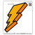 3-D CARTOON LIGHTNING BOLT V1 - Vinyl Hard Hat Helmet decal - size- 2" color- ORANGE - Hard Hat, Helmet, Windows, Walls, Bumpers, Laptop, Lockers, etc.