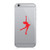 Pair of Figure Skating Cell Phone Stickers Mobile ice Skating - Red
