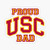 USC Dad Sticker - Sticker Graphic - Auto, Wall, Laptop, Cell, Truck Sticker for Windows, Cars, Trucks
