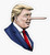 Donald Trump is A Liar Pinocchio Nose - Sticker Graphic - Auto, Wall, Laptop, Cell, Truck Sticker for Windows, Cars, Trucks