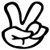 Peace Fingers - Sticker Graphic - Auto, Wall, Laptop, Cell, Truck Sticker for Windows, Cars, Trucks
