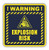 Explosion Risk Warning Sign Sticker Decal Design - Sticker Graphic - Auto, Wall, Laptop, Cell, Truck Sticker for Windows, Cars, Trucks