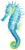 Blue Watercolor Seahorse Sticker Graphic - Die Cut Sticker, High Resolution Top Grade Vinyl