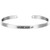 Stackable Stainless Steel Inspiration Mantra Cuff Bangle Bracelet Graduation Gift -Never Give Up-