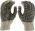 West Chester 30010 PVC Dotted String Knit Glove, Work, Large, Off White with Black Dots