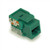 MyCableMart Wall Plate- Keystone Jack - Cat 5E RJ-45 Punchdown Networking, Green