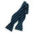 Luther Pike Self Tie Woven Striped Bow Ties For Men Tuxedo Bowtie Green  and  Navy Blue Bow Tie