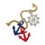 ID 2601 Anchor Wheel Chain Patch Ship Nautical Embroidered Iron On Applique