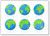 Globe and a Flat World Map That Is Moving by Rotating 24 Fridge Magnet