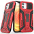 BIBERCAS Compatible with iPhone 12 Pro Max Case,Military Grade iPhone 12 Pro Max Magnetic Case with Kickstand,Shockproof Heavy Duty iPhone 12 Pro Max Full Body Protective Case 6.7 Inch-Red