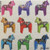 Swedish Dishcloth - Dala Horses Multicolor