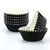 Cupcake Liners Black,GOLF Standard Size Black Foil Cupcake Liners Wrappers Metallic Baking Cups ,Muffin Paper Cases, 100 Pack