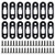 AUEAR, Metal Keyhole Hanger Picture Frame Mirror Cabinet Hanging Fasteners Hardware Flush Wall with Mount Hardware Screws -50 Pcs, Black-