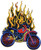 Flame Chopper Motorcycles Model Diecast Figure Logo Rider Biker Jacket Back Patch Sew Iron on Embroidered Badge Custom