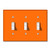 WIRESTER 3-Gang Toggle Light Switch Plate/Wall Plate Cover - Solid Orange