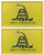 JBCD 2 Pack Don't Tread On Me Flag Patch Gadsden Flags Tactical Patch Pride Flag Patch for Clothes Hat Patch Team Military Patch
