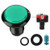Microswitch Button Illuminated Push Buttons with Strong Wear Resistance Crystal Case for Arcade Machine Game -Green-