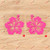 Hibiscus Flower Hawaii Hawaiian Vinyl Decal Sticker - Pair Hot Pink, 4 Inches - Mirror Image Reversed No Background for Car Boat Laptop
