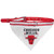 NBA BANDANA - CHICAGO BULLS DOG BANDANA with Reflective  and  Adjustable DOG COLLAR, Large