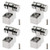 Hordion 4Pcs Roller Guitar String Tree Guides Retainer for Electric Guitars Stratocaster Tele Telecaster Chrome, Silver