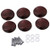 6PCS Guitar Tuning Peg Caps Knobs Red Pearl Tuning Key Machine Head Buttons