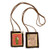 Venerare Catholic Holy Figure Saint Scapular - 100 percent Wool - Comes with Enrollment Papers -St. Jude -Red Background--