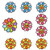 10PCS Smiley Face Patch Murakami Flower Patches Embroidered Patches Flowers Smiley Face Iron on Patch