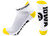 NCAA Iowa Hawkeyes Men's Footie Socks, White/Gold/Black