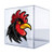Stickers Sticker Black Rooster Cockerel Gallus Figure 4 X 3,9