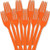 Heavy Weight Orange Plastic Forks, 50ct