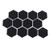 3D Hexagon Acrylic Mirror Effect Wall Stickers, 12pcs Removable DIY Art Mirror Stickers for Wall Home Room Decal -Black-
