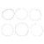 6PCS Clear Oud Strings Set Clear Normal Tension 1?G 2?D 3?A 4?E 5?B 6?F Nylon Silver?Plated Copper Alloy Replacement Accessory
