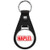 Rasso Graphic Studio Naples Grunge Travel Stamp Keychain Black Premium Leather Key Chain with Key Ring
