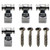 4 Pieces Guitar String Trees Retainer Guitar String Tree Guide Retainer Electric Guitar Strings Retainer Electric Guitar Parts Roller String Tree Retainer with Mounting Screw, Silver