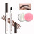 2PCS Dark Brown Eyebrow Pencil,Eyebrow Tattoo Pen,Microblading Eyebrow Pen,Tat Brow Microblading Pen with Powder Puff Eyebrow Kit,Waterproof And Long Lasting Eyebrow Makeup,Create Natural Eyebrow Tint
