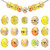 Assorted European Large Hole Spacer Beads?Metal Spacer Charms Beads for DIY Bracelets Necklaces Jewelry Making -Yellow-