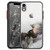 Pepmune Marble Design for iPhone Xr Clear Case Hard Matte Slim Transparent Bumper Women Men Shockproof Back Protective Cover for Apple iPhone Xr Phone Cases 6.1 inch Black