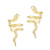 HAIAISO Ear Cuff Earrings for Women 18K Gold Plated Non Pierced Ear Cuffs Cartilage Clip on Wrap Ear Adjustable Cuff Earrings-Snake-