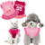 2 Pieces Pet Dress Shirt Dog Dresses for Small Dogs, Puppy Skirt Cute Dog Dress Dog Summer Clothes, Summer Pet Princess Dress Pet Apparel Pet Summer Clothes Dog Apparel for Small Dogs Cats