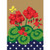 Bright Red Geraniums Starry American Flag 30 x 44 Rectangular Large House Flag