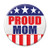 Beistle BT017 Patriotic"Proud Mom" Cardstock Button, Multicolor