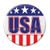 Beistle BT008 Patriotic"USA" Cardstock Button, Multicolor
