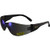 Global Vision Rider Safety Motorcycle Riding Sunglasses Black Frame Blue Mirror Lens Z87.1