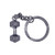 Barbell keychain, barbell charm, weight keychain, personalized keychain