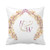 Awowee Throw Pillow Cover Watercolor Wedding Wreath Monogram Floral in Green and Pastel 16x16 Inches Pillowcase Home Decorative Square Pillow Case Cushion Cover