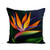 Awowee Flax Throw Pillow Cover Colorful Strelitzia Bird of Paradise Exotic Flower Botanical Green 16x16 Inches Pillowcase Home Decor Square Cotton Linen Pillow Case Cushion Cover