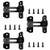 3Pcs Barn Door Lock, 90 Degree Flip Door Sliding Latch, Black Stainless Steel Right Angle Buckle Gate Latch for Safety Door Lock by Hovesty