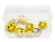 asweo 1" Mini Metal Smile Face Button Pins -25 PCS-